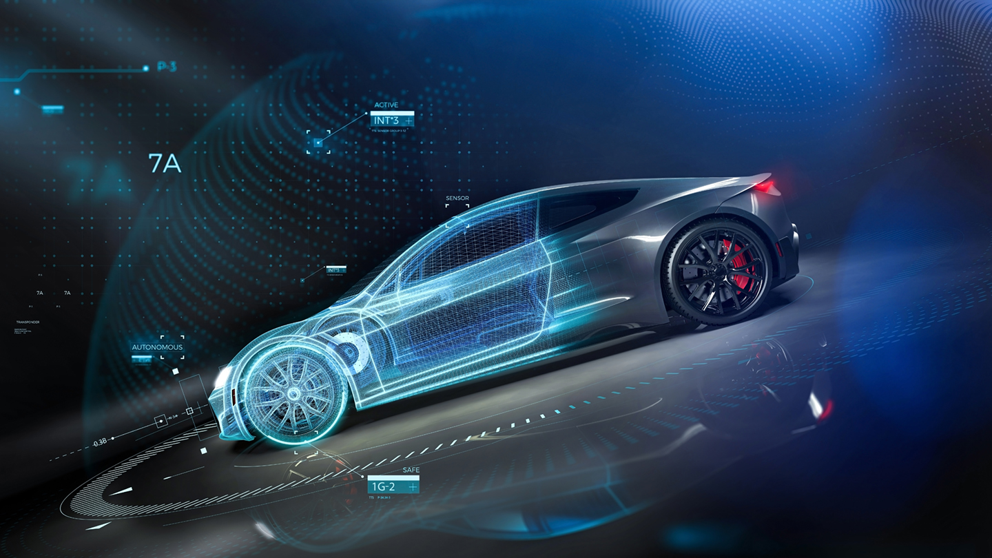 Autonomes Elektroauto der Zukunft