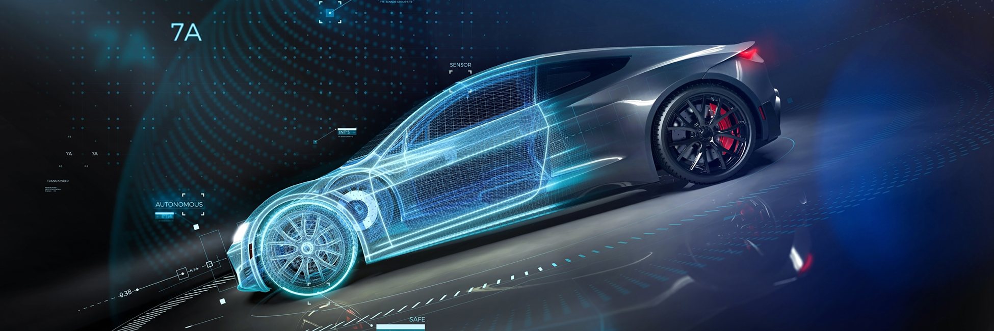 Autonomes Elektroauto der Zukunft