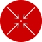 Expand or zoom in icon with arrows pointing inward toward a center dot